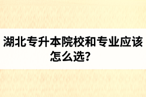 湖北專升本院校和專業(yè)應(yīng)該怎么選？公辦院校和民辦院校差別大嗎？