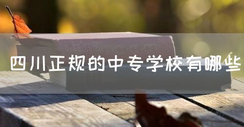 四川正規(guī)的中專學(xué)校有哪些？(圖1)