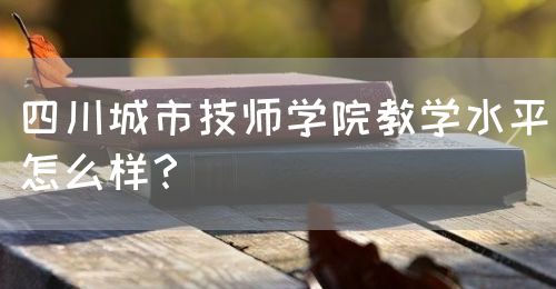 四川城市技師學院教學水平怎么樣？(圖1)