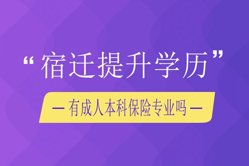 宿遷提升學歷有成人本科保險專業(yè)嗎