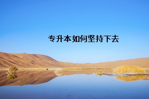 專升本如何堅持下去