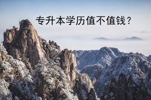 專升本學(xué)歷值不值錢？