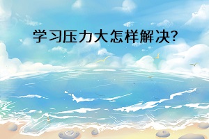 學(xué)習(xí)壓力大怎樣解決？