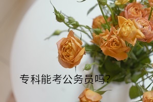 專科能考公務員嗎