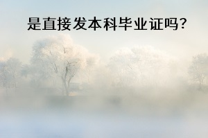 是直接發(fā)本科畢業(yè)證嗎？