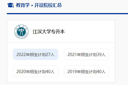 江漢大學(xué)教育學(xué)專(zhuān)業(yè)招生計(jì)劃