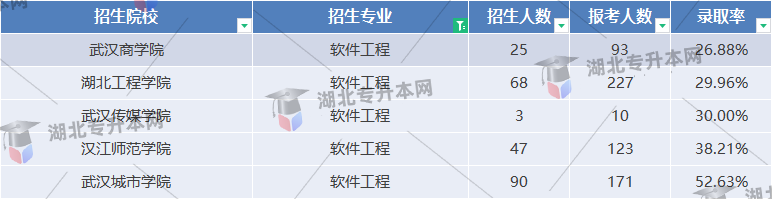 軟件工程武漢傳媒學(xué)院錄取率